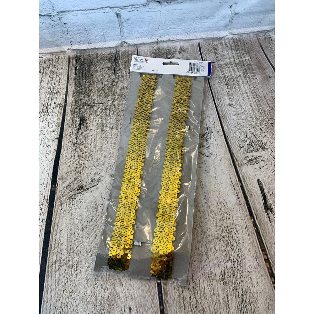 PARTY CREATOR Unisex Gold Sequin Suspenders / One Size